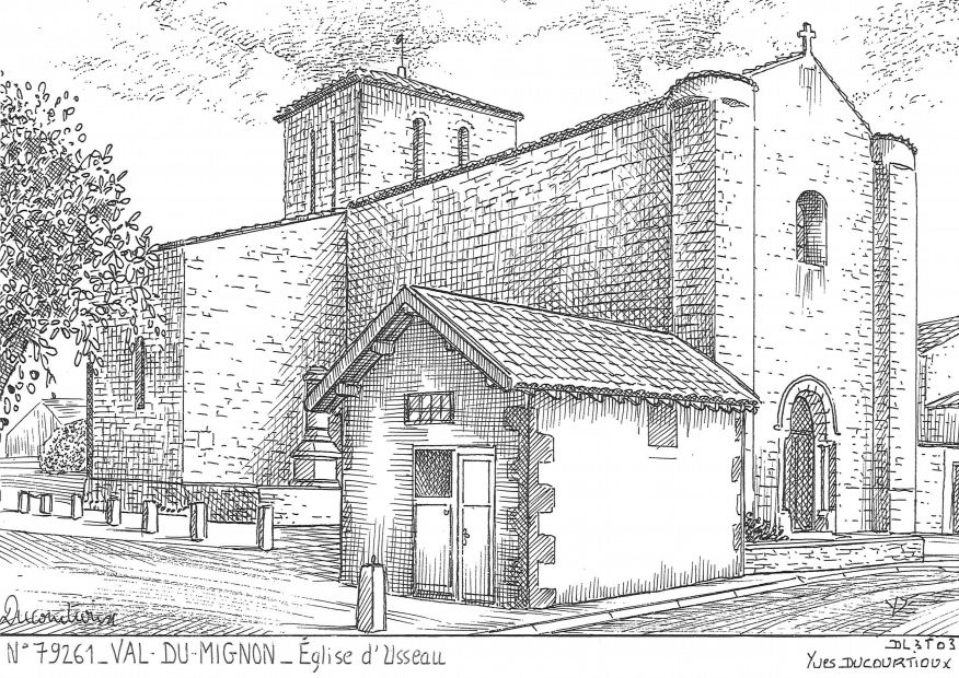 N 79261 - VAL DU MIGNON - église d usseau